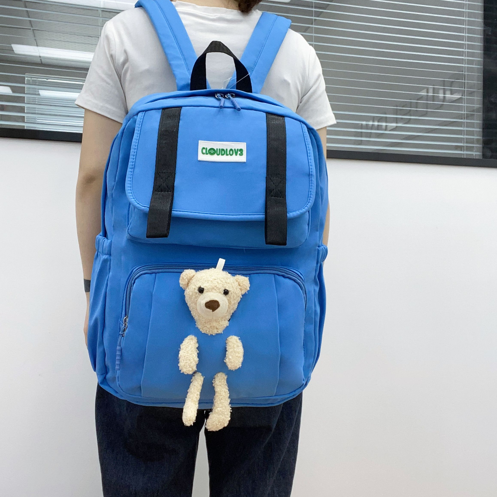 Tas Ransel Sekolah CLOUDS' LOVE 38035 Backpack Remaja Muat Laptop 16inch Bahan Anti Air WATCHKITE WKOS