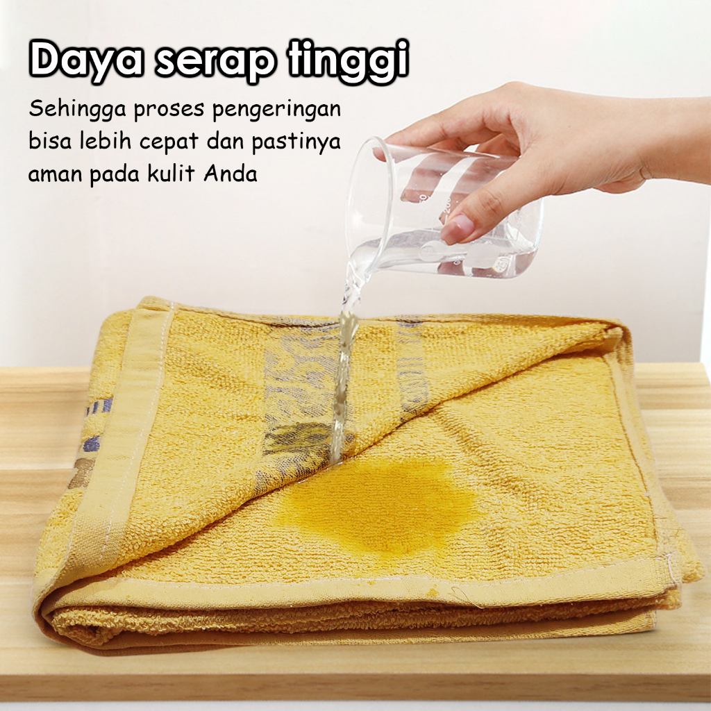 Handuk Mandi Polos Ukuran 100cm x 50cm Bahan Katun Daya Serap Tinggi Multifungsi - J3B6