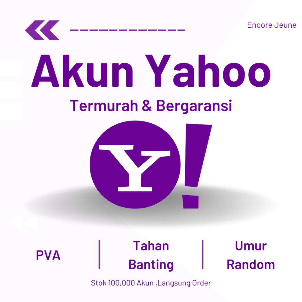 Akun Yahoo PVA Fresh Termurah