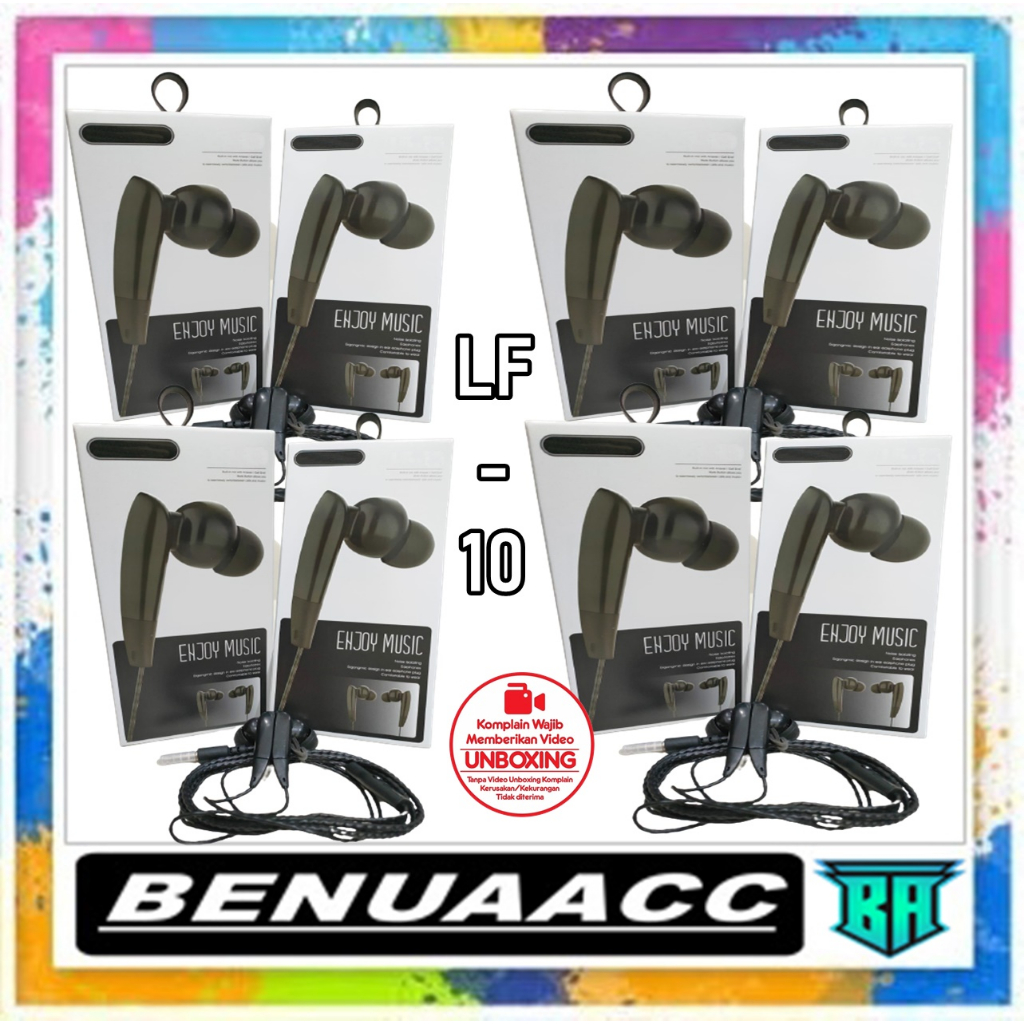 (ba) HF HEADSET BS LF-10 SUARA JERNIH 100% PACK IMPORT