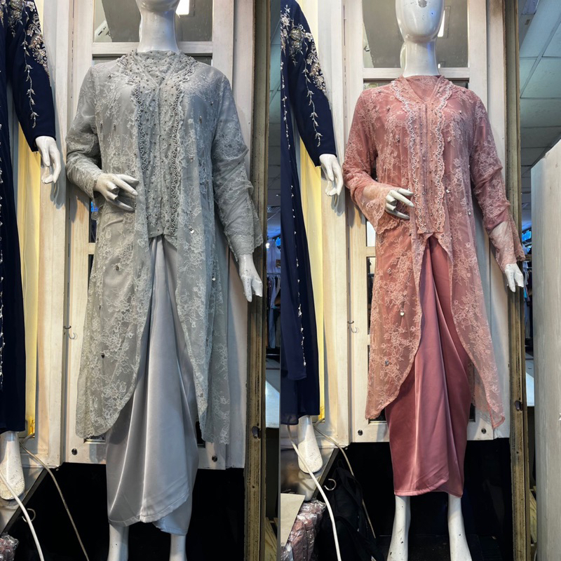 ilayya Dress Set | Dress Kondangan Seragam Bridesmaid kebaya modern elegan brokat cantili