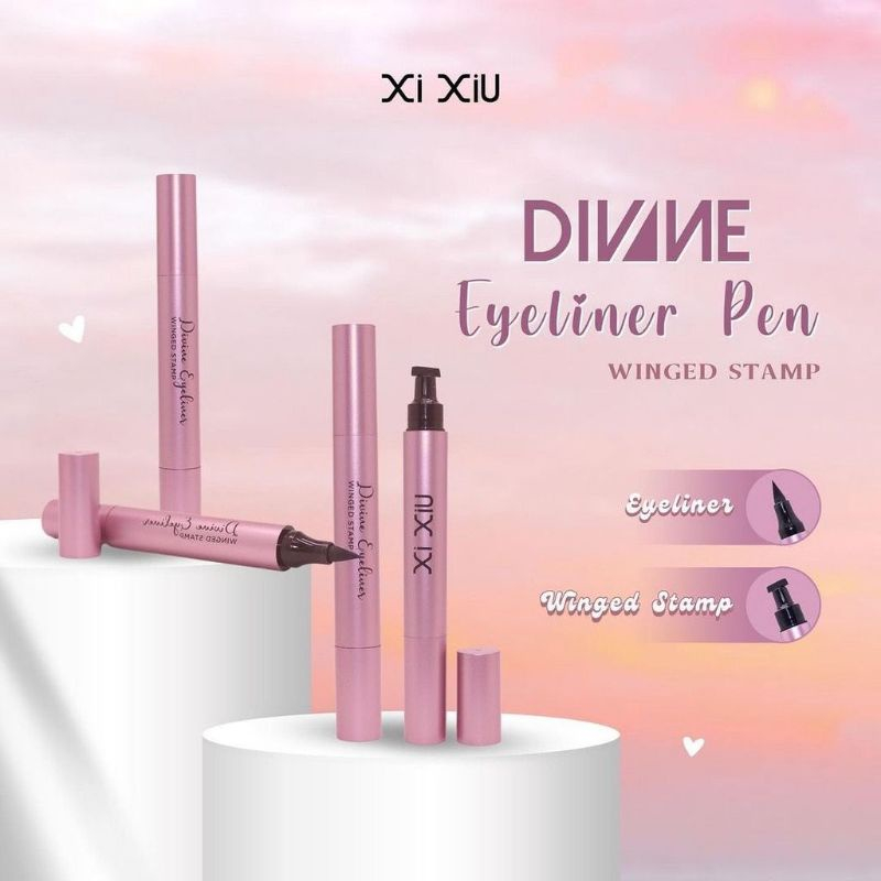 Xi Xiu Divine Liquid Eyeliner Pen Waterproof Black With Stamp