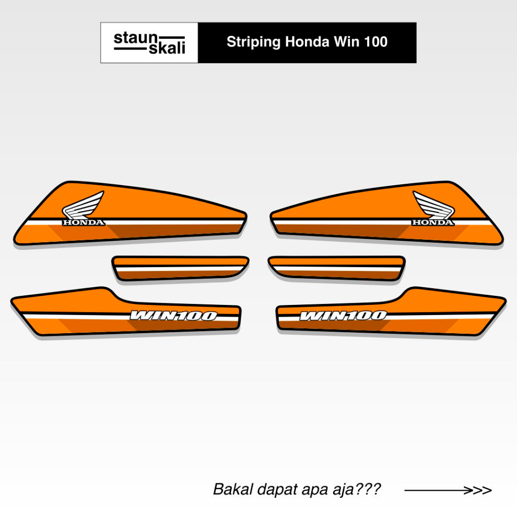 Striping Honda Win 100 Variasi (22) Original Ori Jepang Dinas Japan Custom TS Semi Trail Trill Desai