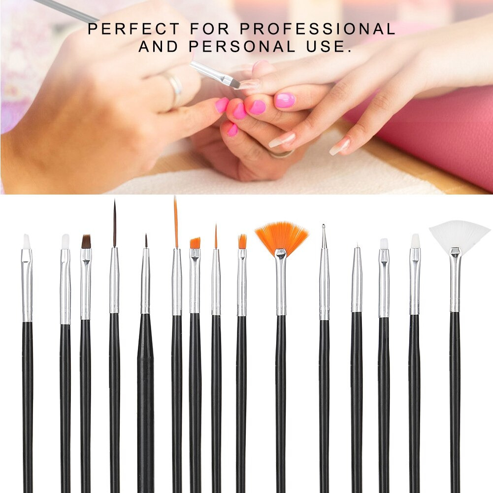 Kuas Kutek Kuku Brush Nail Art Dotting Tools 15 PCS - N1800