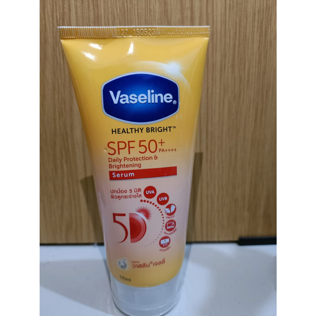 Vaseline Healthy Bright Gluta Hya Serum Burst UV Lotion 170ml Made in Thailand