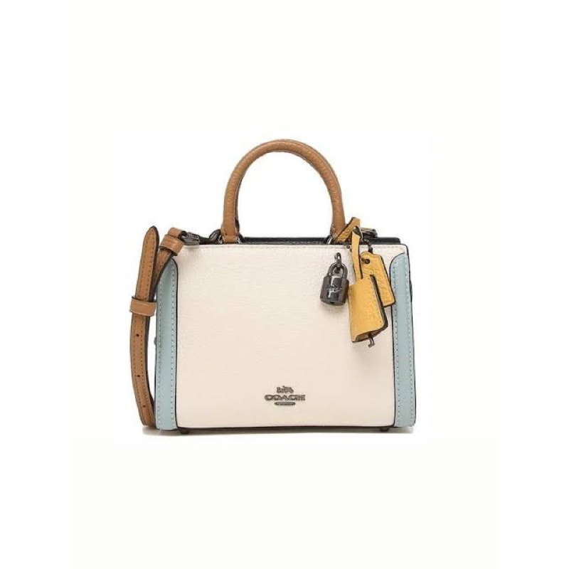coach original micro zoe crossbody in colorbox chalk multi
