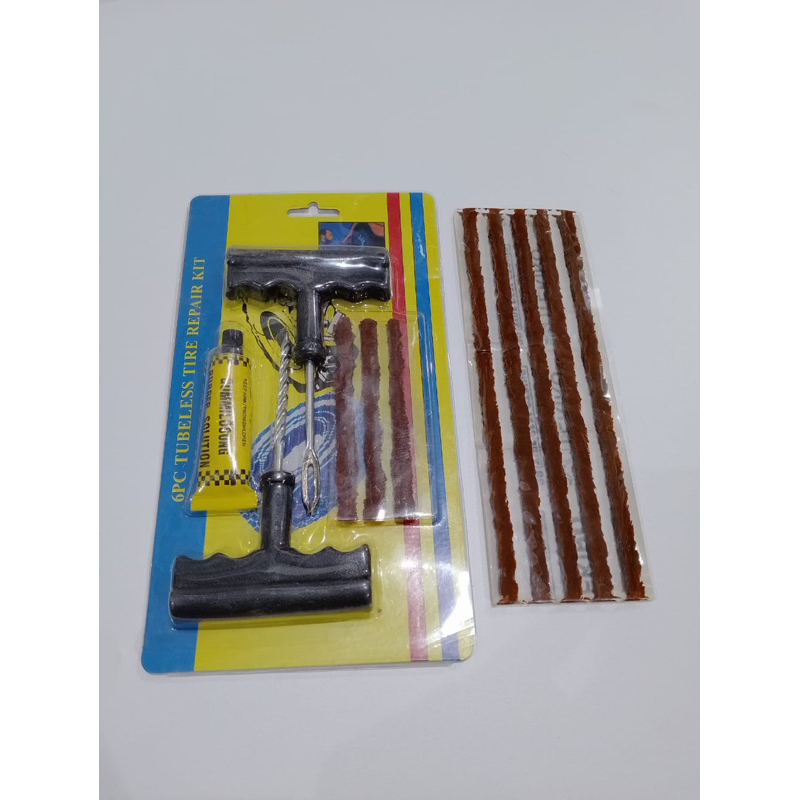 Paket alat tambal ban tubles + karet tambal ban tubles Tekiro 1string