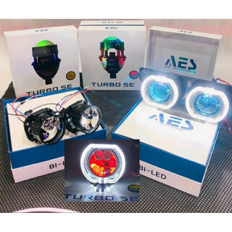 Biled TURBO SE Flat Double LASER 60 Watt AES Paket Shroud Bmw + Devil Eye