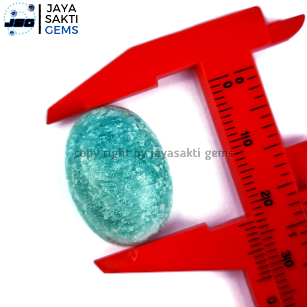 Batu Amazonite Green Bluish Natural Permata