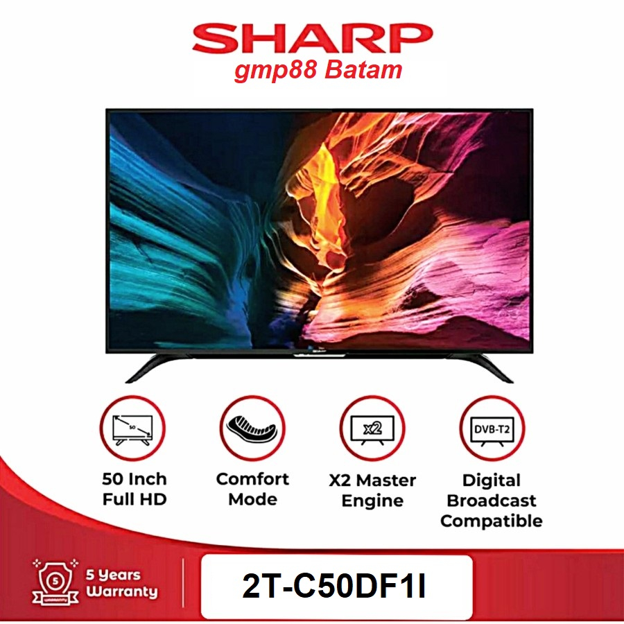 SHARP LED 50INCH SMART TV FHD 2T-C50DF1I Khusus Batam