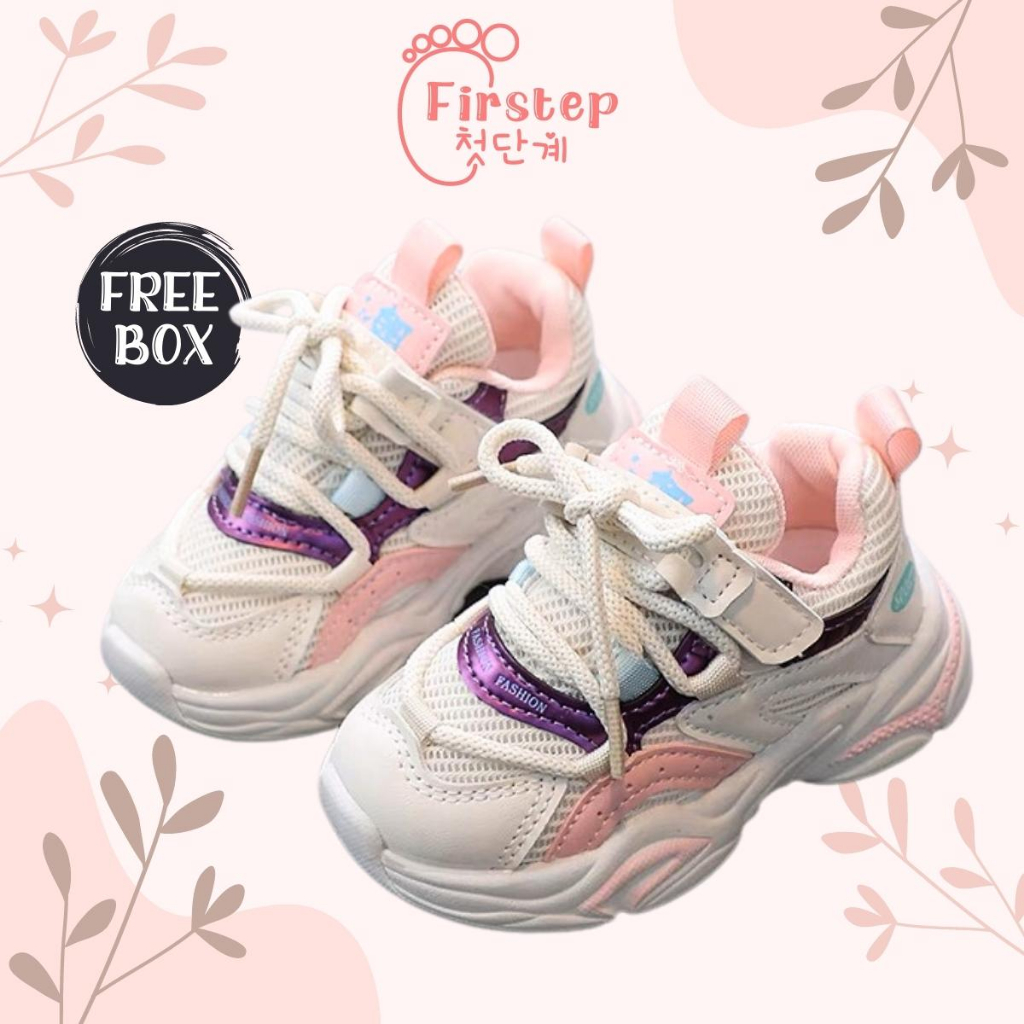 Sepatu Anak Perempuan Dan Laki Laki Import Sneaker Anak Usia 1-5 Tahun  FS175