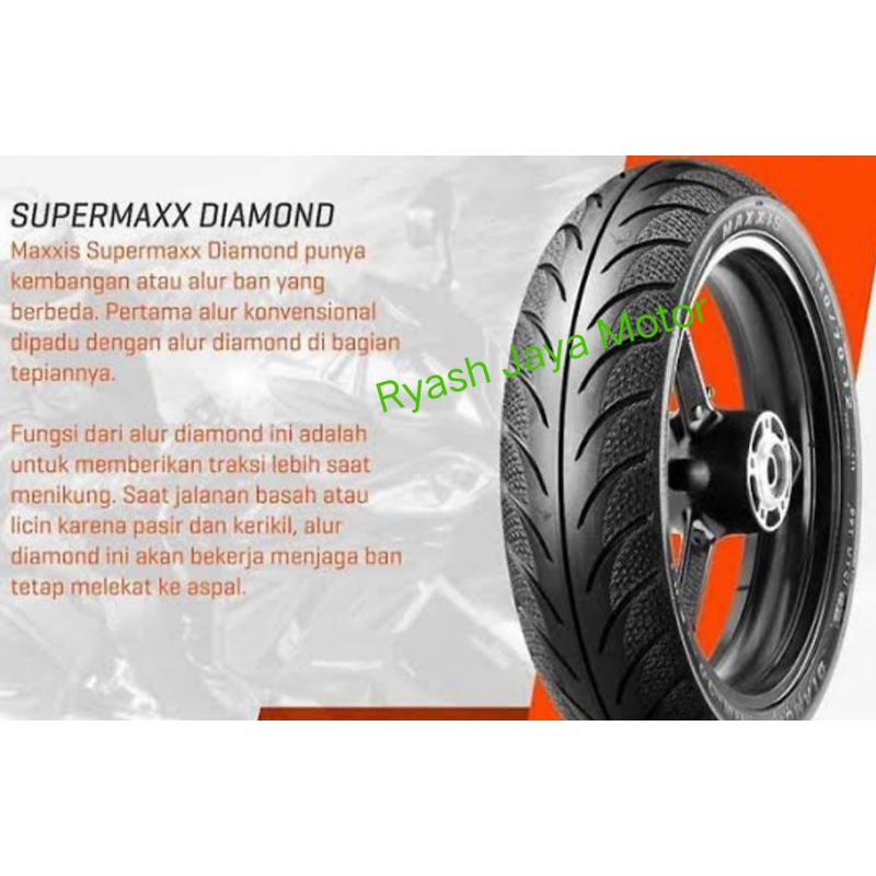 Ban tubeless maxxis Diamond 3dn 80/80-14 for Vario 125/150/Mio/Mio M3/Mio smile/Beat F1/Beat esp/beat pop/beat f1/beat karbu/mio J/mio m3/mio sporty/mio smile/fino/X-ride/x-ride 125/Xeon/rc/adrress/next 2