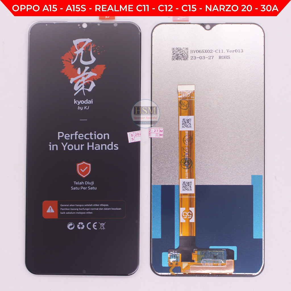 LCD OPPO A15 A15S REALME C11 C12 C15 NARZO 20 30A UNIVERSAL FULLSET TOUCHSCREEN ORI OEM