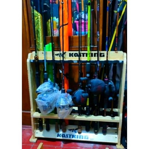 Rak Holder Stand joran pancing 2 sisi 20 joran