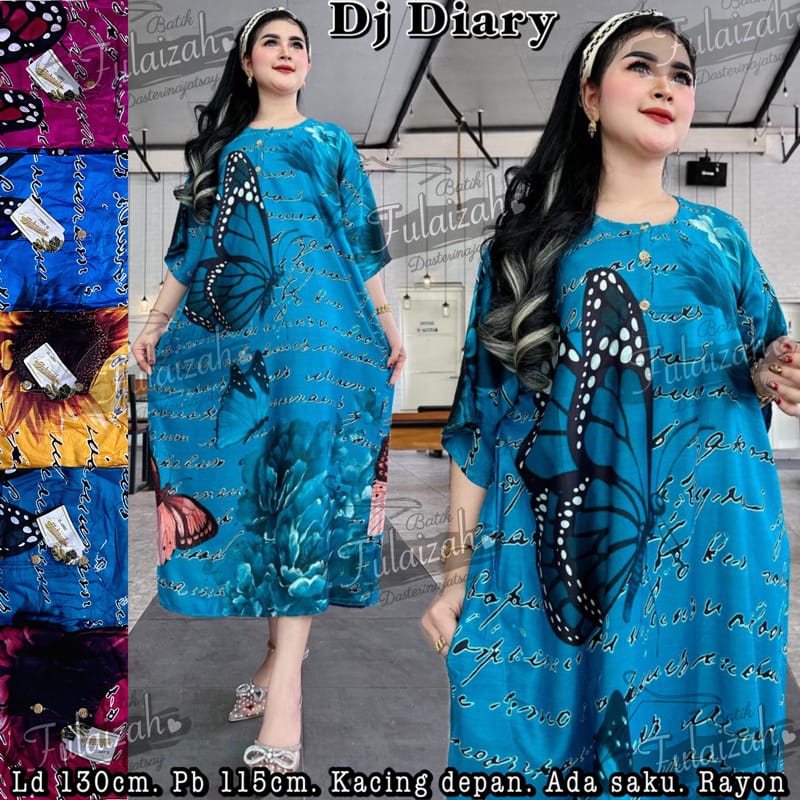 DASTER JUMBO BUSUI KANCING DEPAN MOTIF SOFTKUMALA KEKINIAN LD 135 CM PB 115 CM COCOK UNTUK HARIAN DIRUMAH RAYON