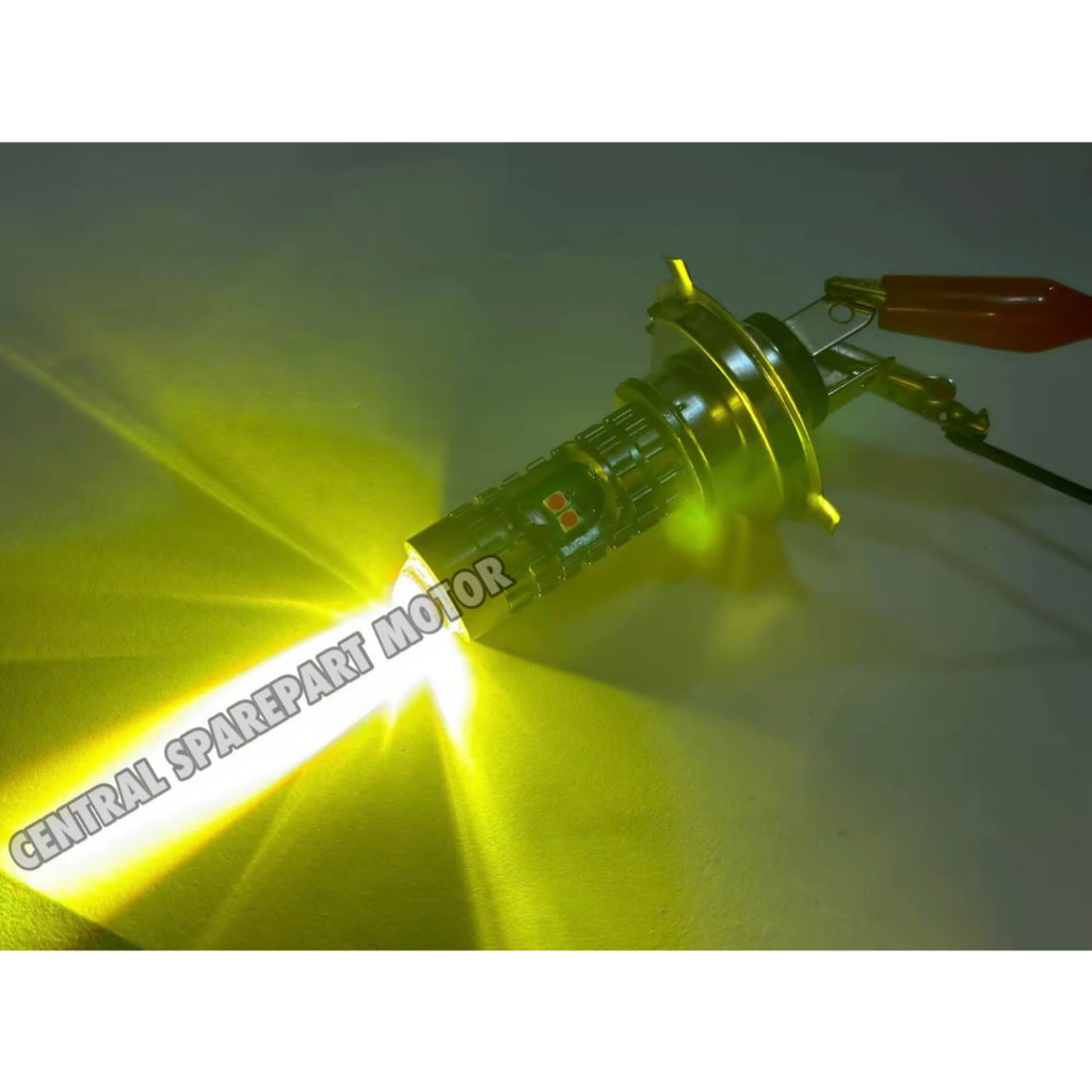 Lampu utama Led D3 H4 laser jauh dekat senja biru- Putih kuning