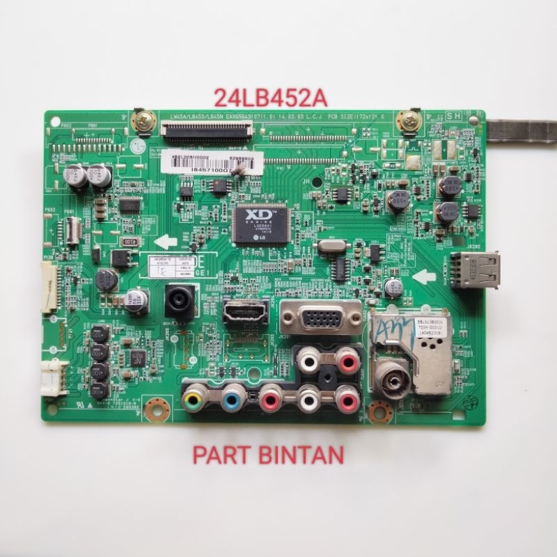 MB 24LB452A MAINBOARD MOBO MESIN TV LED LG 24LB452 A 24LB452A ORIGINAL
