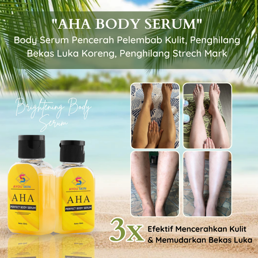 Body Serum Pencerah Badan BPOM Penghilang Bekas Luka Koreng Hitam Menyamarkan Strech Mark Di Paha Pe