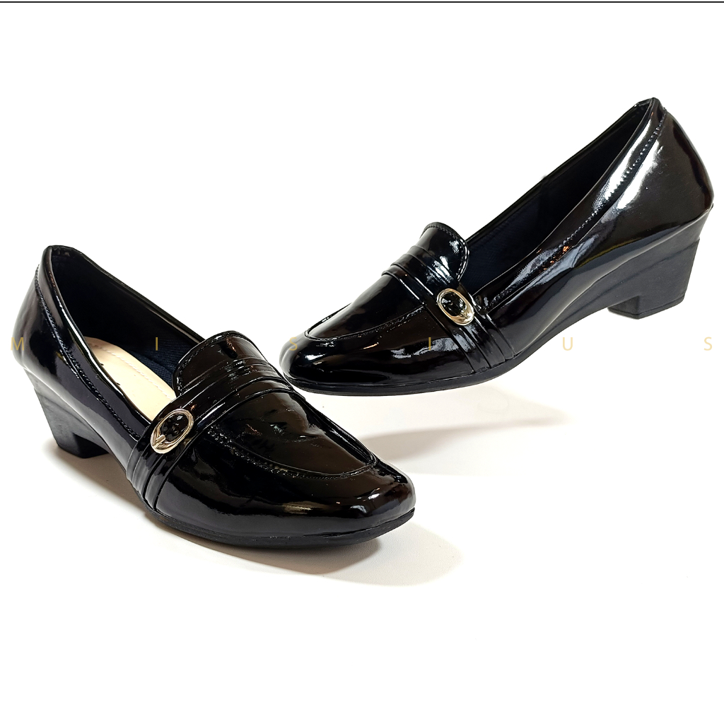 Misius KATINA Sepatu Kerja Wanita Formal Mode Bahan Glossy