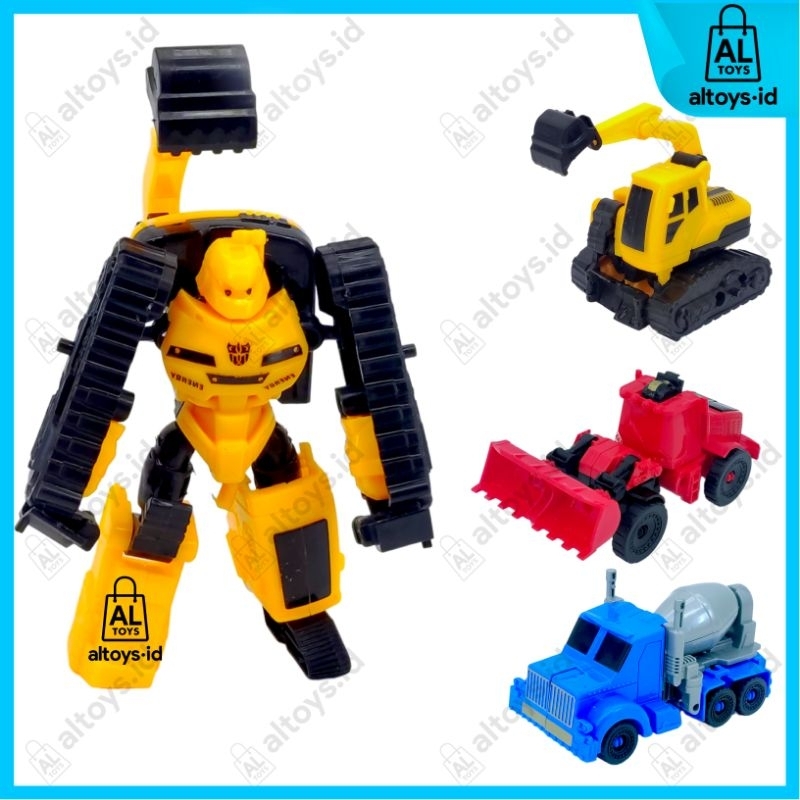 MAINAN ANAK KENDARAAN MOBIL ROBOT DEFORMATION ROBOT TRANFORMER 3IN1 MOBIL CONTRUKSI EXCAVATOR / BULDOZER TRUCK MIXER JADI ROBOT MAINAN ANAK MURAH