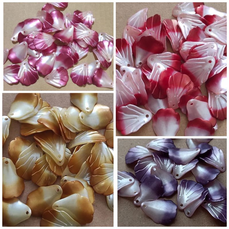 40pcs dahlia mutiara gradasi