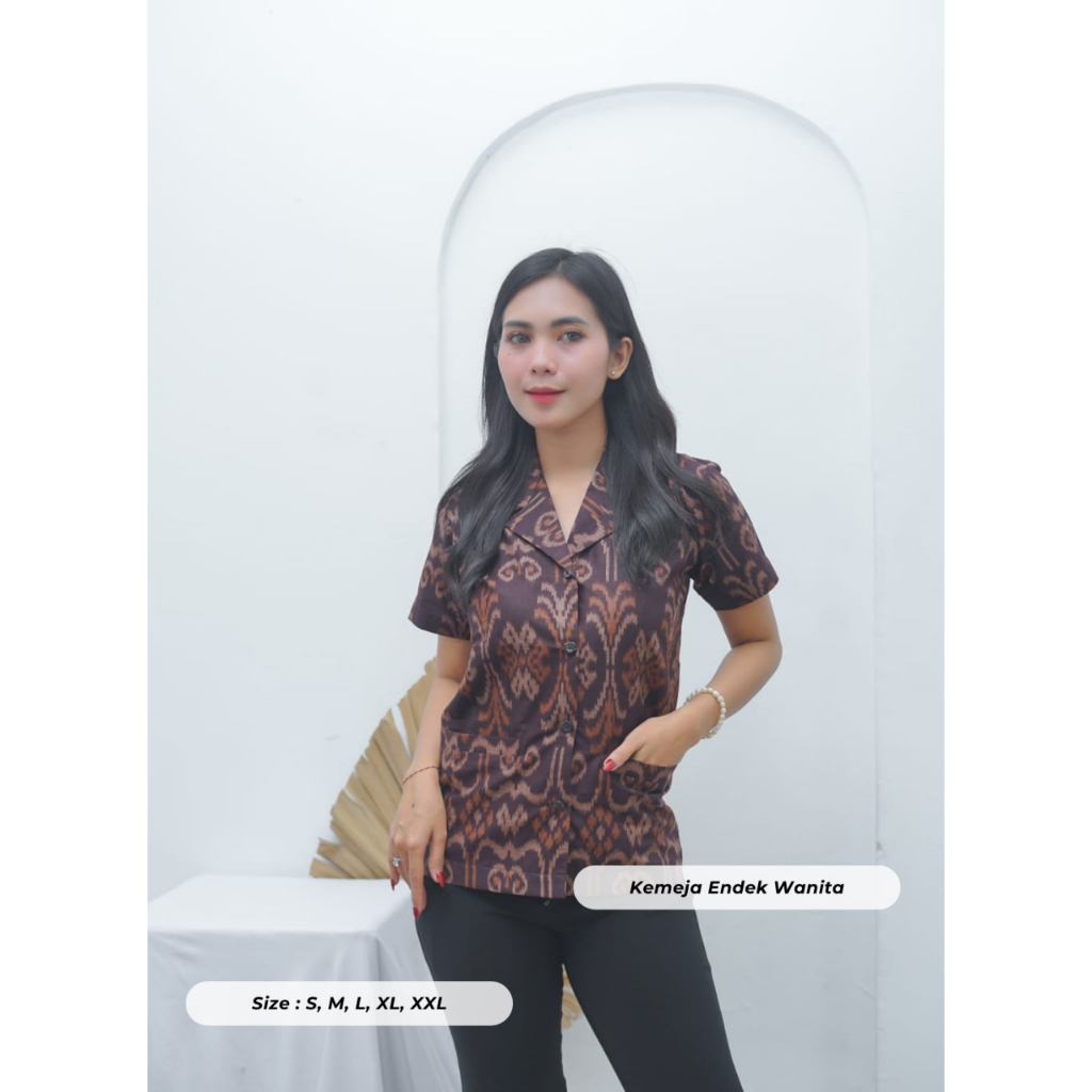 baju kemeja endek wanita