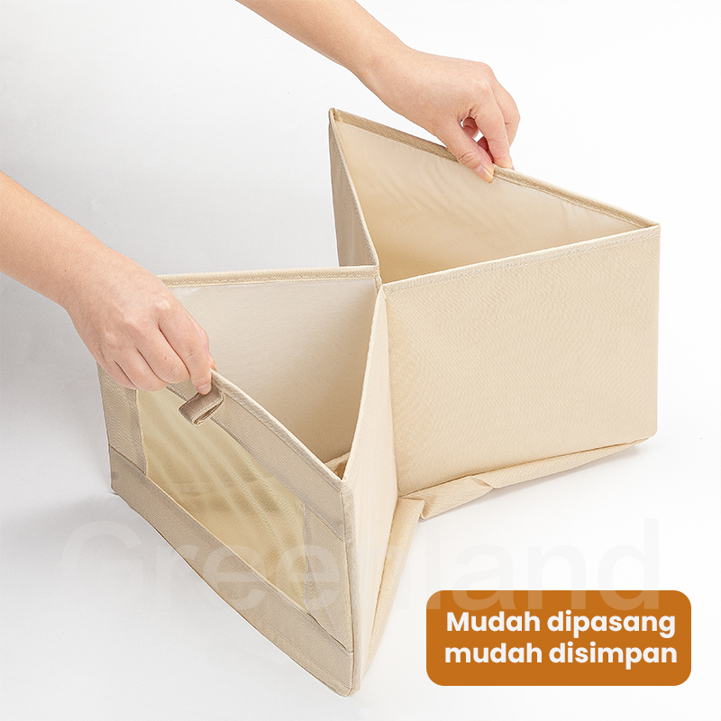 Greenland Kotak Penyimpanan Pakaian Lipat Foldable Underwear Organizer Storage Box Tempat Penyimpanan Baju Celana Serbaguna HSB227