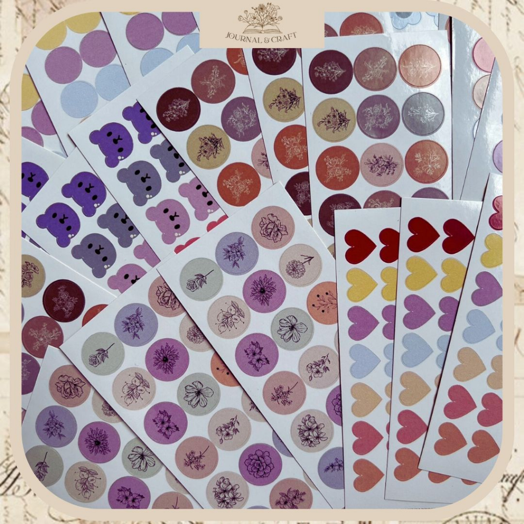 

stiker dekorasi deco sticker random vintage bunga love bear beruang bunga flower