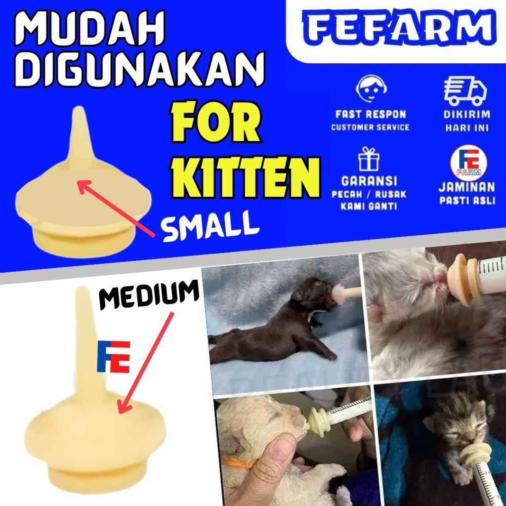 Universal Pet Feeding Nipple Dot Makan Silikon Kucing Mini Untuk Newborn FEFARM