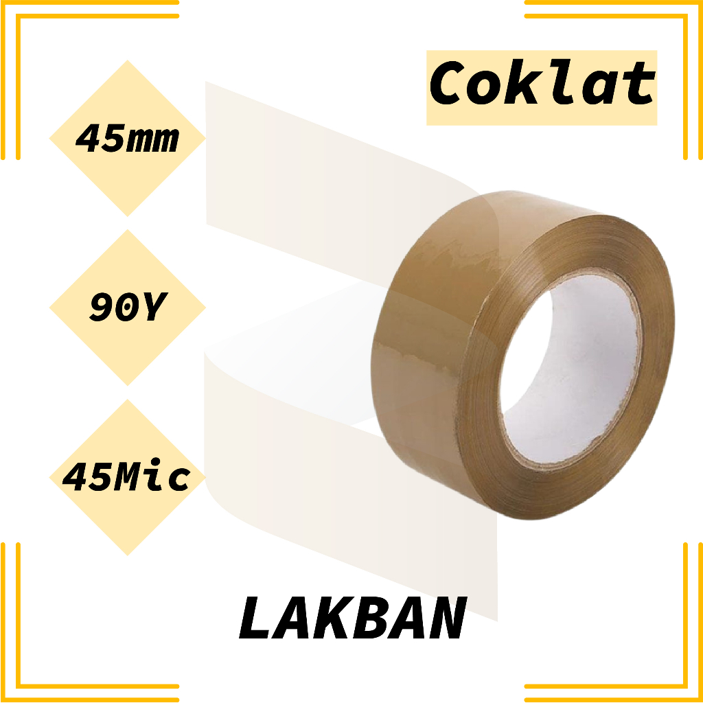 

Promo Murah | Lakban Coklat 45mm x 90 Yard | Cuan Tape