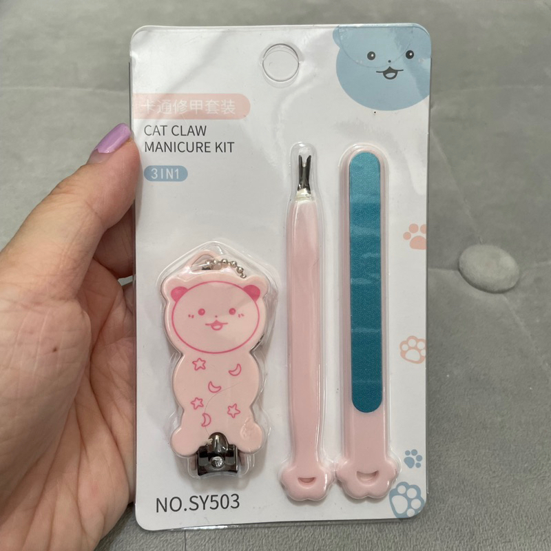 [SALE STOCK TERAKHIR] MENICURE SET ISI 3 MOTIF BEAR