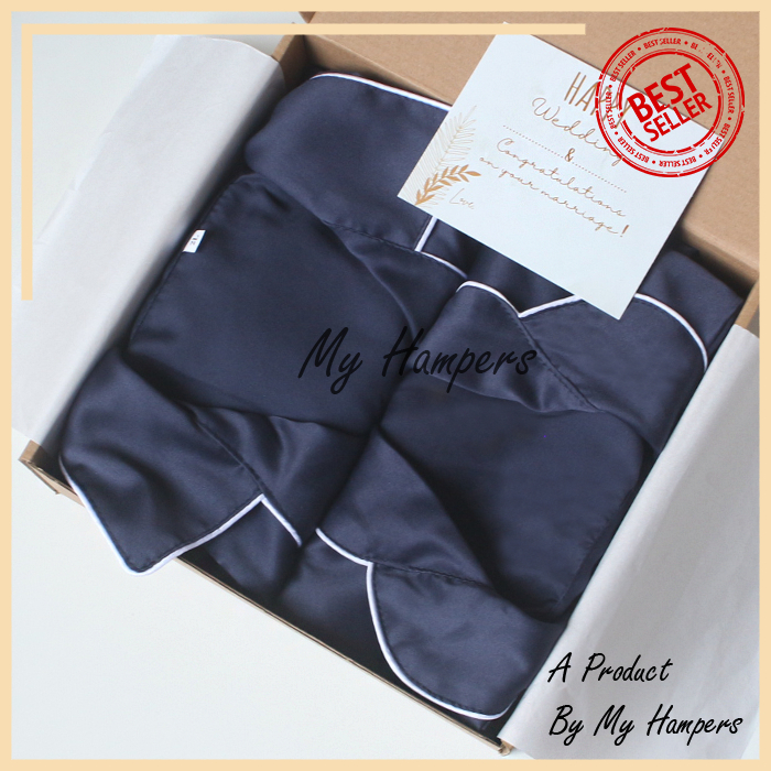 Kado Pernikahan Piyama Couple Hadiah Nikahan Hampers Wedding Gift Baju Tidur Bahan Silk Adem Premium Berkualitas