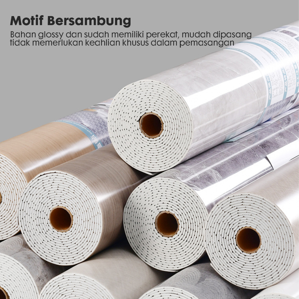 3 Meter Wallpaper Dinding Marble Roll Foam PVC