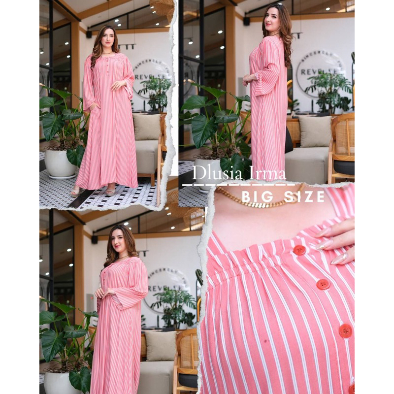 Daster Arab DLUSIA IRMA Dress Rayon Bumil Busui nyaman Big Size