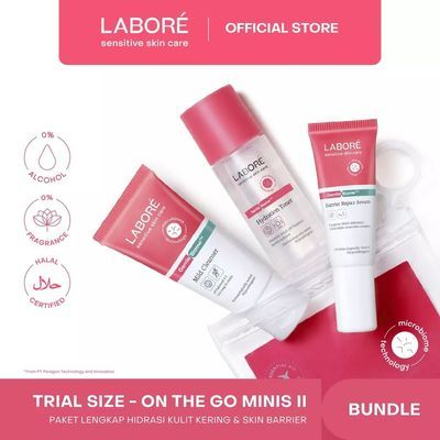 LABORE Sensitive Skin Care On-the-go Minis II - Trial Kit Cleanser, Toner, Serum II paket labore II travel kit