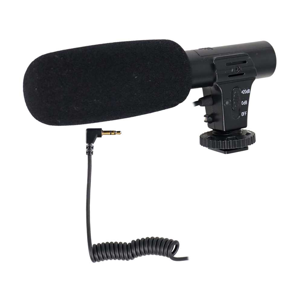 TaffSTUDIO Shotgun Microphone Mikrofon untuk DSLR Kamera