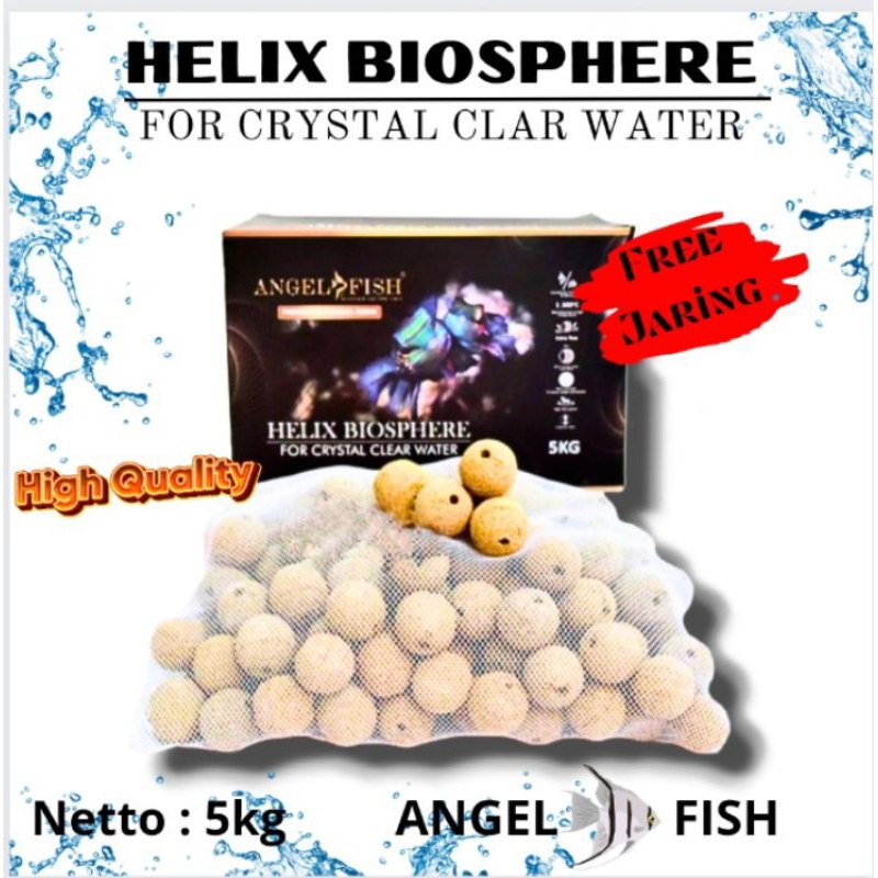 Media Filter Kolam Aquarium ANGEL FISH HELIX BIOSPHERE 5KG