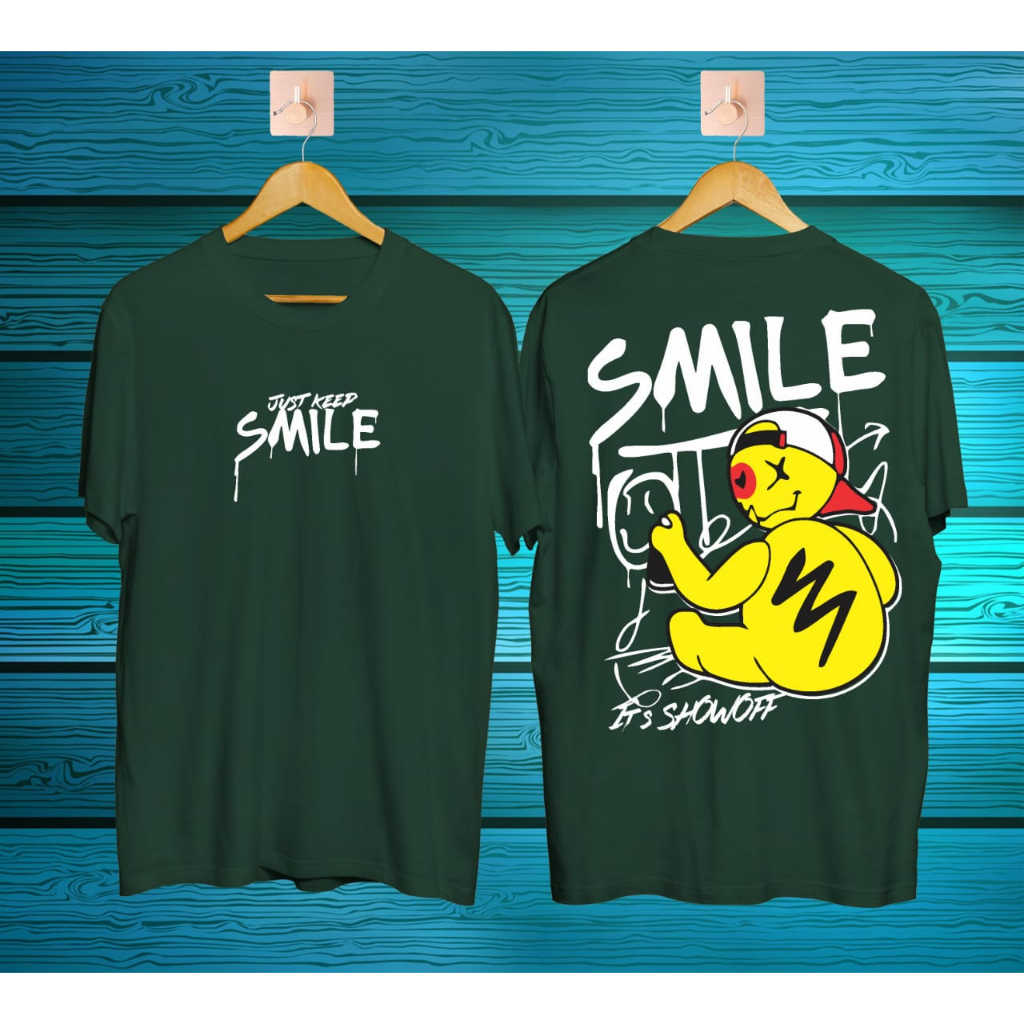 Kaos murah Kaos distro murah baju  distro pria t-shirt murah combed30s SO just keep hijau