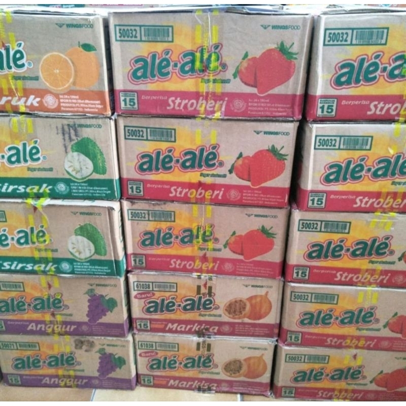 

Ale - Ale Minuman Rasa Buah 1 Dus Isi 24 Pcs 180ml