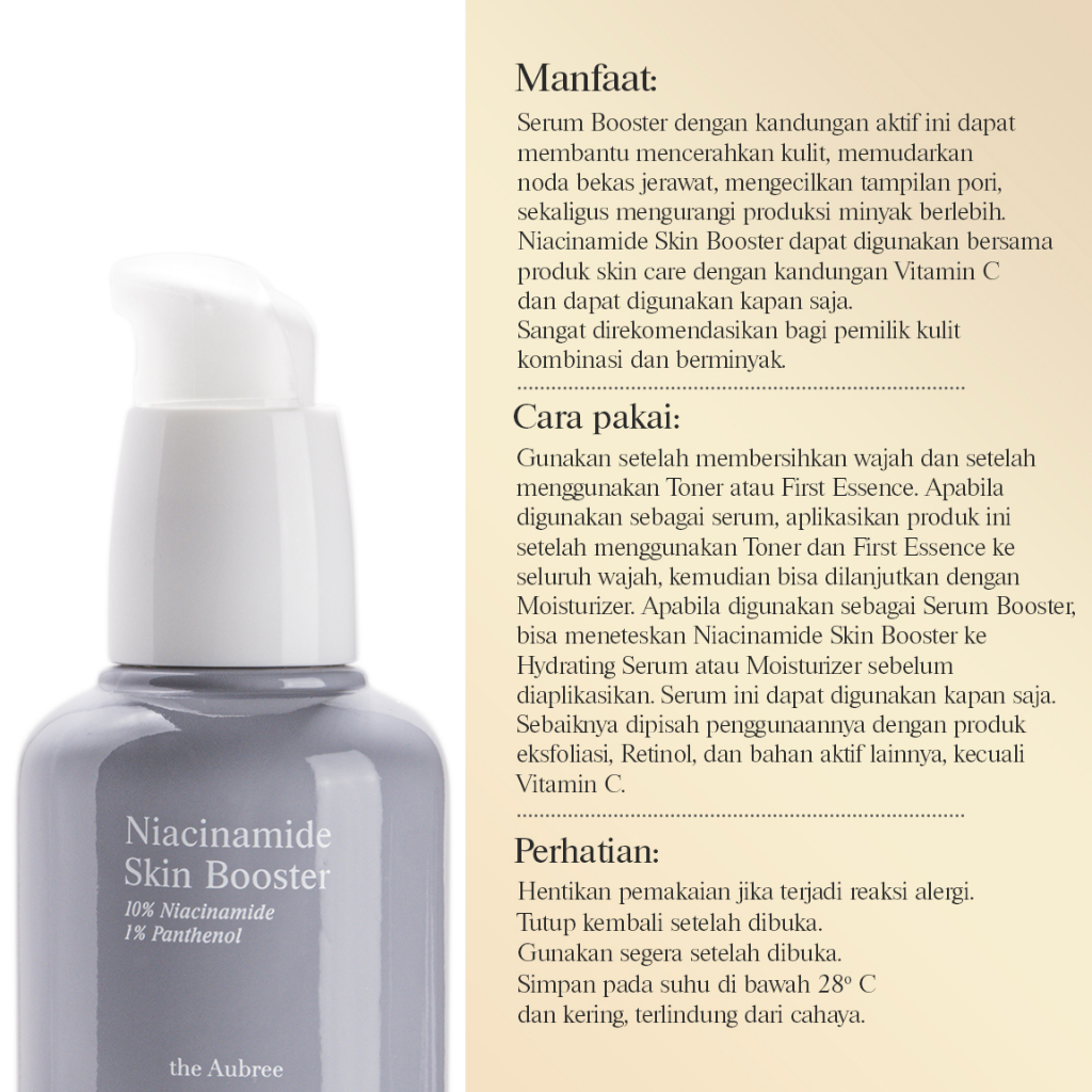 The Aubree Niacinamide Skin Booster 30 ml Serum Pencerah Wajah