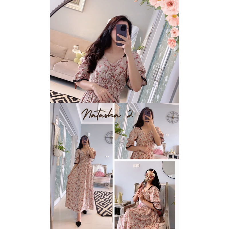 Daster Arab Fairuz NATASHA Long Dress Rayon Cantik