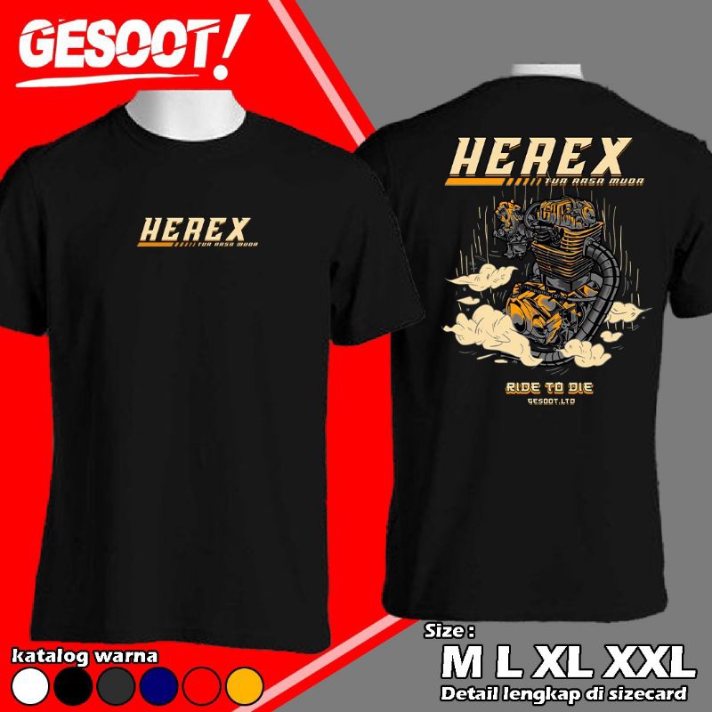kaos HEREX design mesin custom tiger