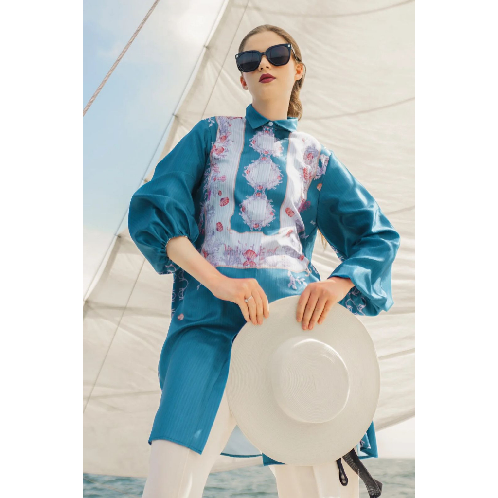 AQUARIELLE PUFFY TUNIC - BENANG JARUM