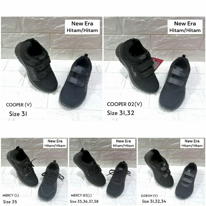 SEPATU SEKOLAH ANAK/SEPATU HITAM ORIGINAL BRAND NEW ERA