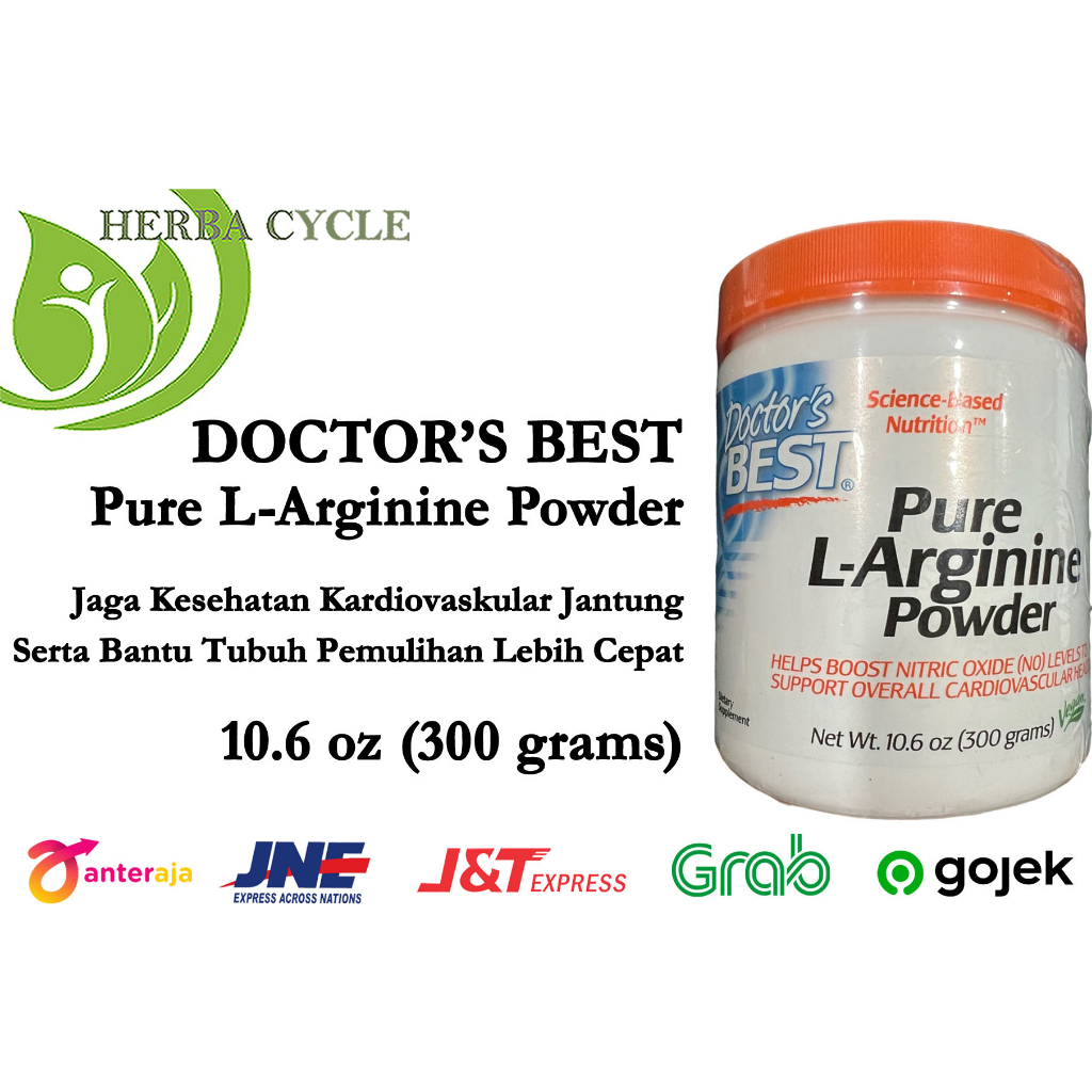 Doctor Best Pure L Arginine Powder 300 gr Jaga Kesehatan Kardiovaskular ORI USA