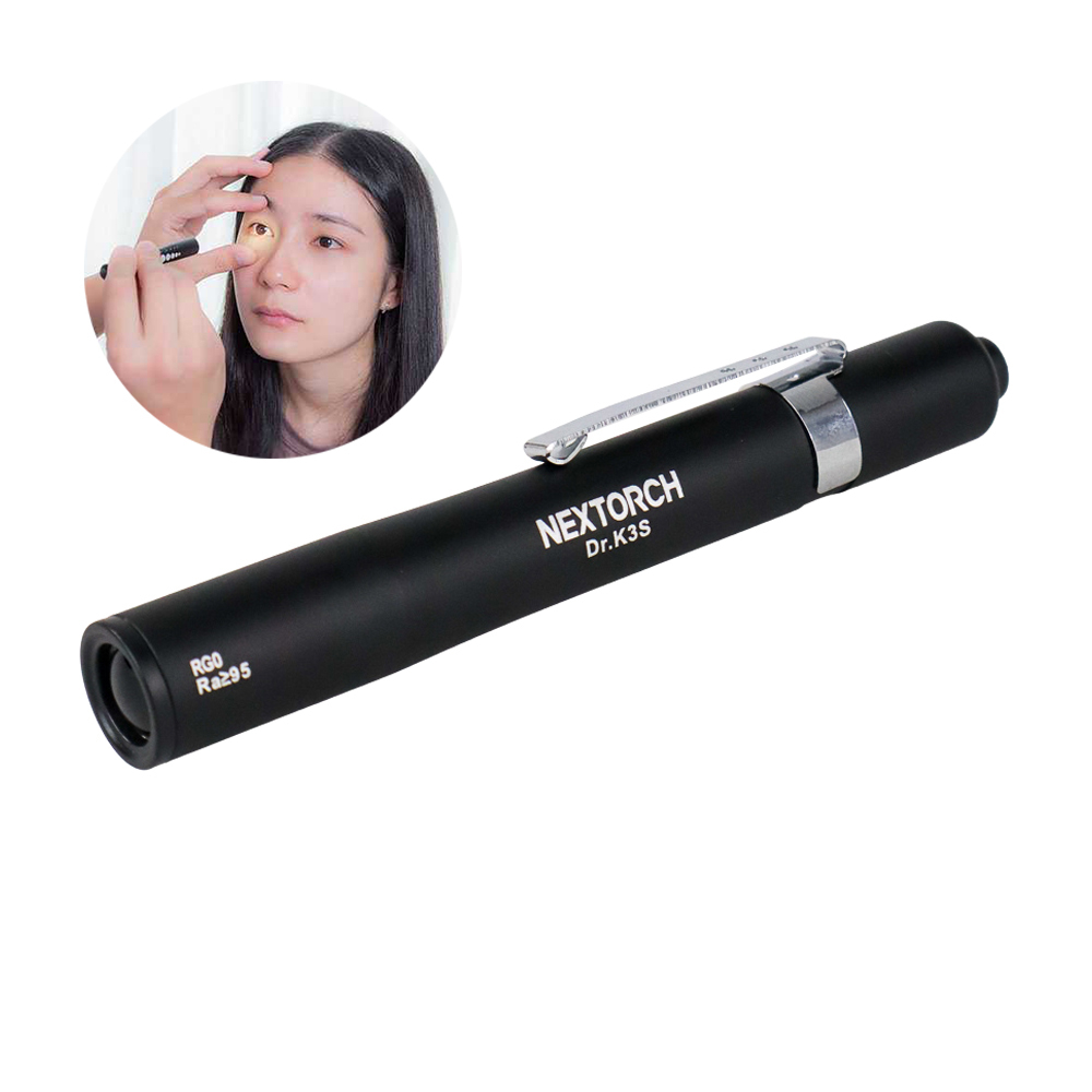 NEXTORCH Medical Flashlight Senter Medis LED Pen White Light - Dr.K3S - Black