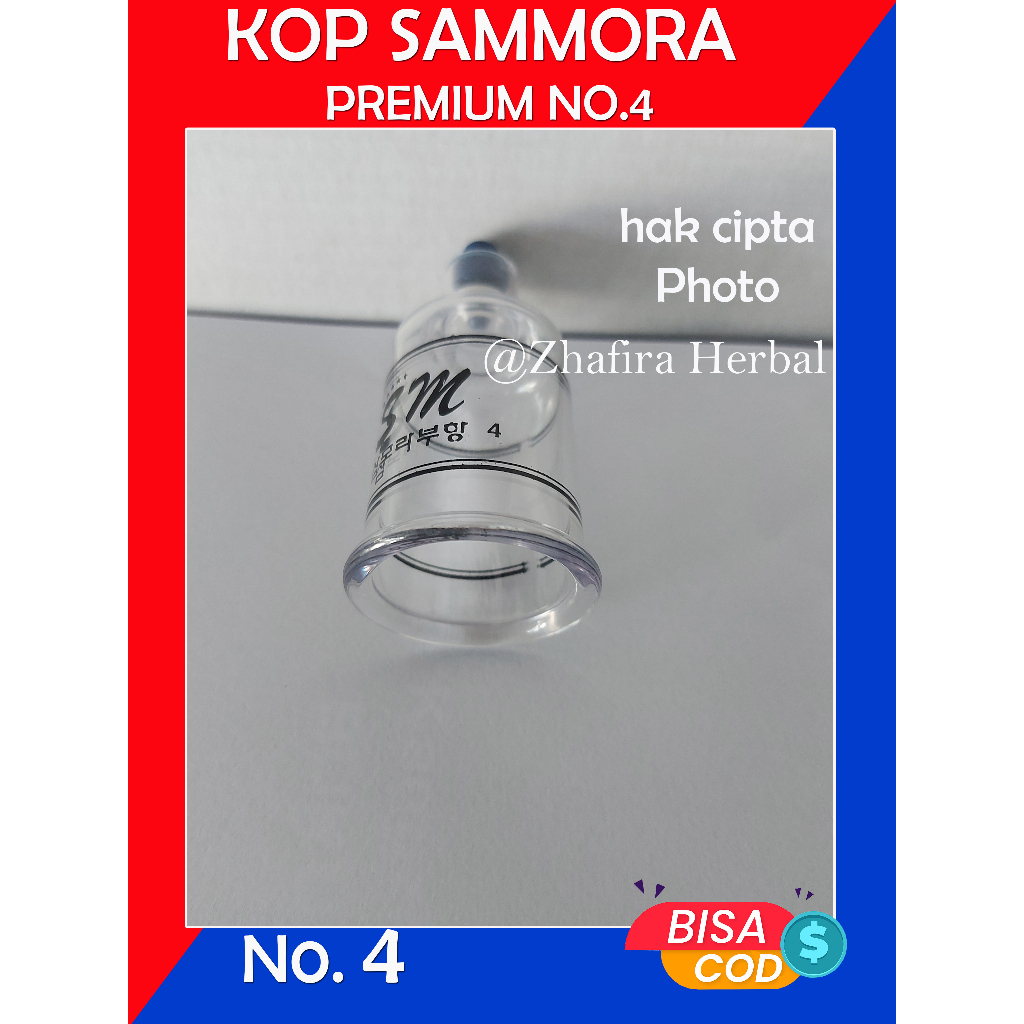 Kop Sammora Premium No 4 / Ecer Refill Kop Samora No 4/ Kop Bekam No 4 Samora