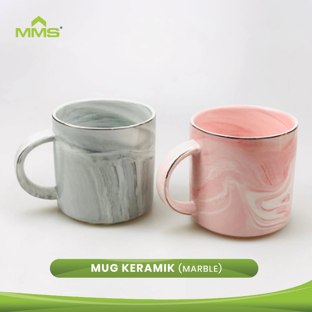 ROYAL ALFRED Marble 11oz Mug Aesthetic Keramik 300ml Assorted Tp Tutup