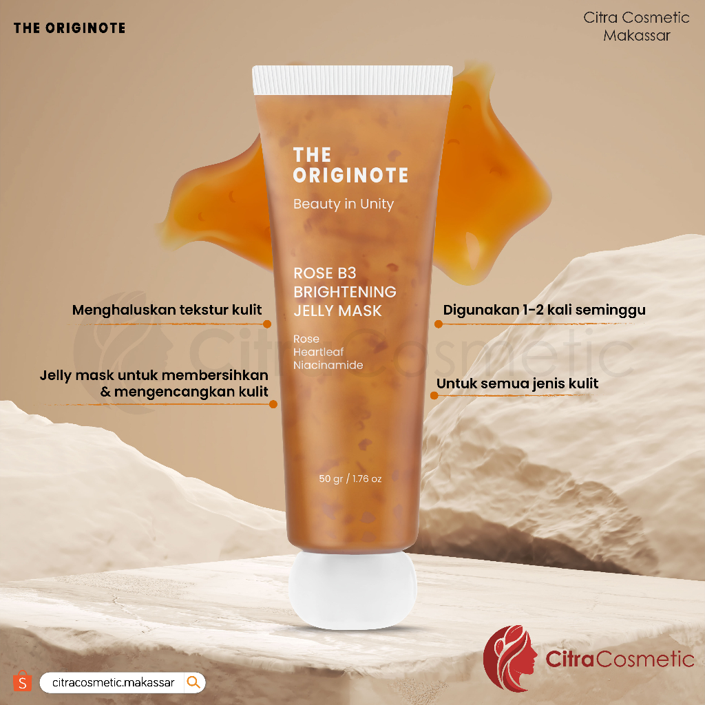 The Originote Rose B3 Brightening Jelly Mask 50 Gr