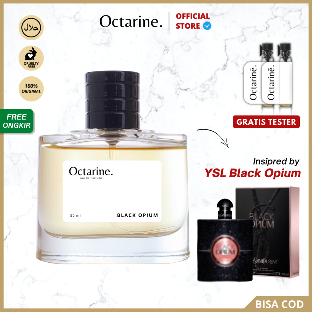 Octarine - Parfum Wanita Pria Tahan Lama Inspired By BLACK OPIUM | Farfum Perfume Parfume Minyak Wangi Cewek Cowok Murah Original